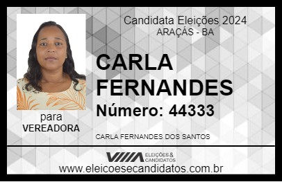 Candidato CARLA FERNANDES 2024 - ARAÇÁS - Eleições