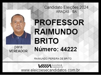 Candidato PROFESSOR RAIMUNDO 2024 - ARAÇÁS - Eleições