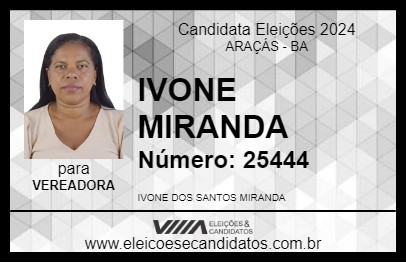 Candidato IVONE MIRANDA 2024 - ARAÇÁS - Eleições