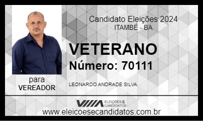 Candidato VETERANO 2024 - ITAMBÉ - Eleições