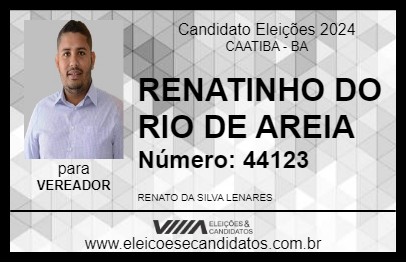 Candidato RENATINHO DO RIO DE AREIA 2024 - CAATIBA - Eleições