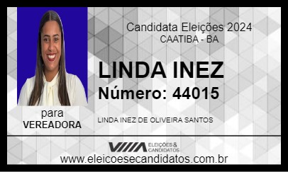 Candidato LINDA INEZ 2024 - CAATIBA - Eleições