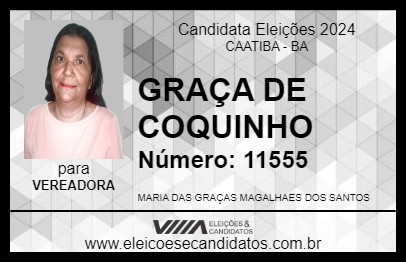 Candidato GRAÇA DE COQUINHO 2024 - CAATIBA - Eleições