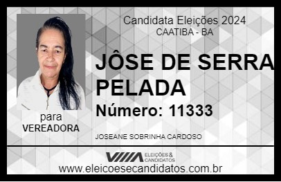 Candidato JÔSE DE SERRA PELADA 2024 - CAATIBA - Eleições