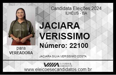 Candidato JACIARA VERISSIMO 2024 - ILHÉUS - Eleições