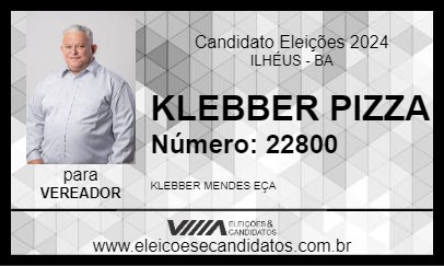 Candidato KLEBBER PIZZA 2024 - ILHÉUS - Eleições