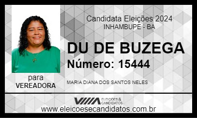 Candidato DU DE BUZEGA 2024 - INHAMBUPE - Eleições