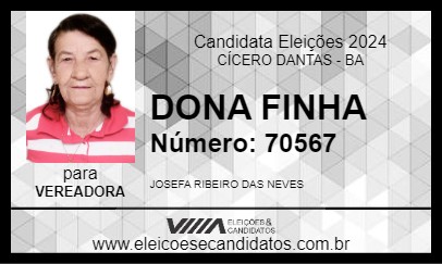 Candidato DONA FINHA 2024 - CÍCERO DANTAS - Eleições