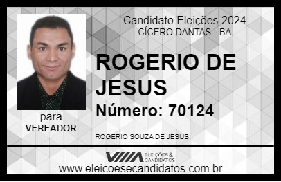 Candidato ROGERIO DE JESUS 2024 - CÍCERO DANTAS - Eleições