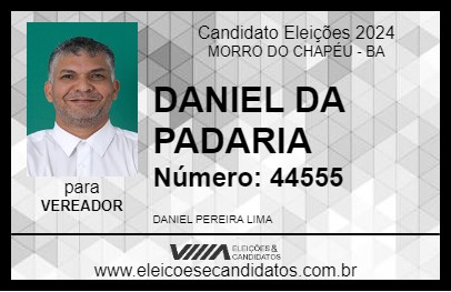 Candidato DANIEL DA PADARIA 2024 - MORRO DO CHAPÉU - Eleições