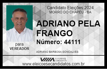 Candidato ADRIANO PELA FRANGO 2024 - MORRO DO CHAPÉU - Eleições