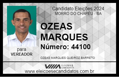 Candidato OZEAS MARQUES 2024 - MORRO DO CHAPÉU - Eleições