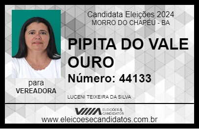 Candidato PIPITA DO VALE OURO 2024 - MORRO DO CHAPÉU - Eleições