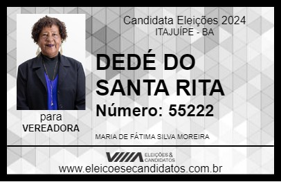 Candidato DEDÉ DO SANTA RITA 2024 - ITAJUÍPE - Eleições