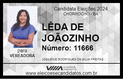 Candidato LÊDA DE JOÃOZINHO 2024 - CHORROCHÓ - Eleições