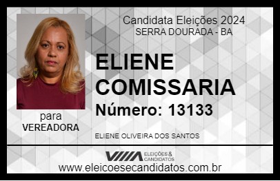 Candidato ELIENE COMISSARIA 2024 - SERRA DOURADA - Eleições