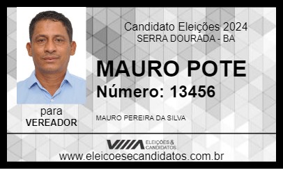 Candidato MAURO POTE 2024 - SERRA DOURADA - Eleições