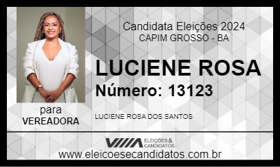 Candidato LUCIENE ROSA 2024 - CAPIM GROSSO - Eleições