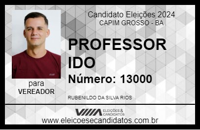 Candidato PROFESSOR IDO 2024 - CAPIM GROSSO - Eleições