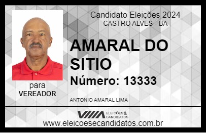 Candidato AMARAL DO SITIO 2024 - CASTRO ALVES - Eleições