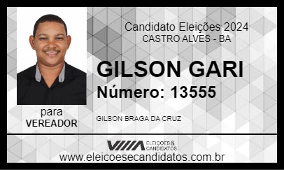 Candidato GILSON GARI 2024 - CASTRO ALVES - Eleições