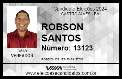 Candidato ROBSON SANTOS 2024 - CASTRO ALVES - Eleições