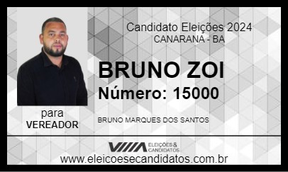 Candidato BRUNO ZOI 2024 - CANARANA - Eleições