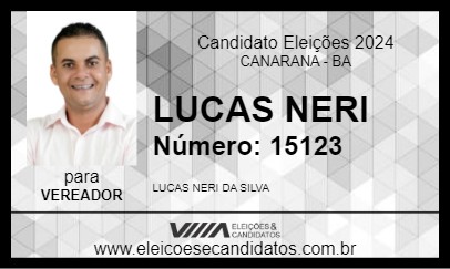 Candidato LUCAS NERI 2024 - CANARANA - Eleições