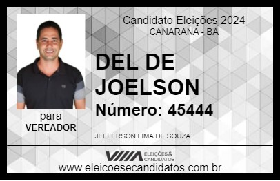 Candidato DEL DE JOELSON 2024 - CANARANA - Eleições