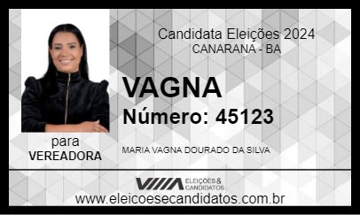 Candidato VAGNA 2024 - CANARANA - Eleições