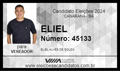 Candidato ELIEL 2024 - CANARANA - Eleições