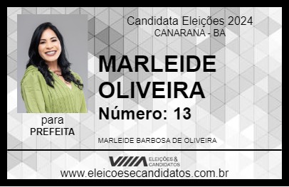 Candidato MARLEIDE OLIVEIRA 2024 - CANARANA - Eleições