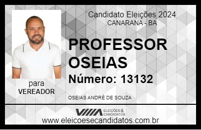 Candidato PROFESSOR OSEIAS 2024 - CANARANA - Eleições