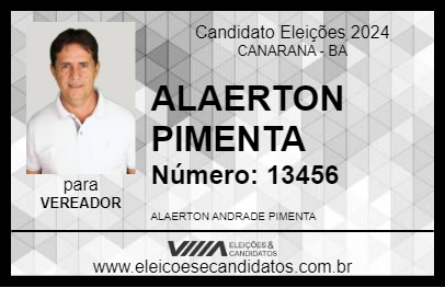 Candidato ALAERTON PIMENTA 2024 - CANARANA - Eleições