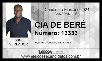 Candidato CIA DE BERÉ 2024 - CANARANA - Eleições