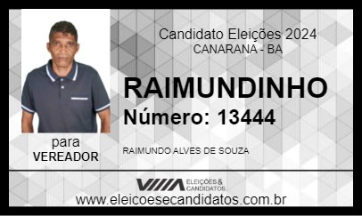 Candidato RAIMUNDINHO 2024 - CANARANA - Eleições