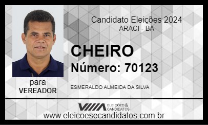 Candidato CHEIRO 2024 - ARACI - Eleições