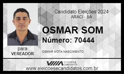 Candidato OSMAR SOM 2024 - ARACI - Eleições