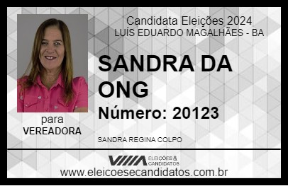 Candidato SANDRA DA ONG 2024 - LUÍS EDUARDO MAGALHÃES - Eleições