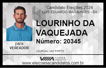 Candidato LOURINHO DA VAQUEJADA 2024 - LUÍS EDUARDO MAGALHÃES - Eleições