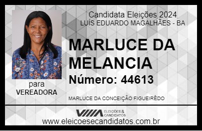 Candidato MARLUCE DA MELANCIA 2024 - LUÍS EDUARDO MAGALHÃES - Eleições