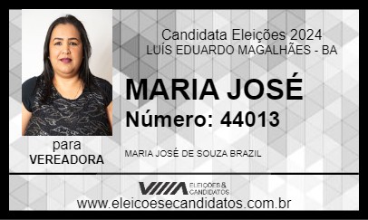 Candidato MARIA JOSÉ 2024 - LUÍS EDUARDO MAGALHÃES - Eleições