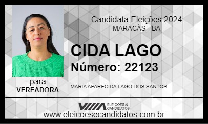 Candidato CIDA LAGO 2024 - MARACÁS - Eleições