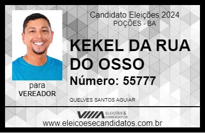 Candidato KEKEL DA RUA DO OSSO 2024 - POÇÕES - Eleições