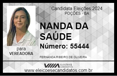 Candidato NANDA DA SAÚDE 2024 - POÇÕES - Eleições