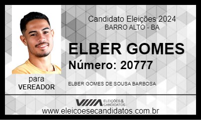 Candidato ELBER GOMES 2024 - BARRO ALTO - Eleições