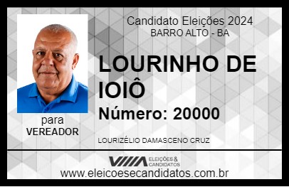 Candidato LOURINHO DE IOIÔ 2024 - BARRO ALTO - Eleições