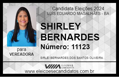 Candidato SHIRLEY BERNARDES 2024 - LUÍS EDUARDO MAGALHÃES - Eleições