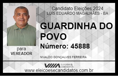 Candidato GUARDINHA DO POVO 2024 - LUÍS EDUARDO MAGALHÃES - Eleições