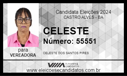 Candidato CELESTE 2024 - CASTRO ALVES - Eleições